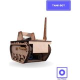 Haraketli Ahşap Oyuncak Tank | Kendin Yap Ahşap Oyuncak | Stem-A Eğitim Seti | Tank-Bot - Renkli