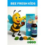 Harbee Bee-Fresh Kids Çocuklar İçin Propolisli Şurup - Bal, Kara Mürver, C Vitamini & Çinko 150 ml