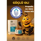 Harbee Mix Bal - Propolis - Arı Sütü - Polen %100 Doğal Karışım 220 ge
