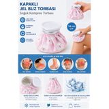 Hard Guard Kapaklı Jel Buz Torbası 14 Cm Soğuk Kompres Torbası Ağrı Giderici Soğuk Terapi Tavşan Desenli Buz Kesesi Tekrar Kullanılabilir