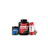 hard line nutrition Hardline 3Whey Matrix 2300 Limon Cheesecake + Amino Full 300 Tablet + Anahtarlık+Shaker Kas Kombinasyonu