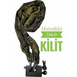 Hard Soldier Motorsiklet Kilidi 3 Metre Motor Kilidi Scooter Kilidi - Kamuflaj