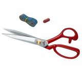 Hard Steel Hs - 1104 Kırmızı Saplı Paslanmaz Çelik Somunlu 10 inç Makas