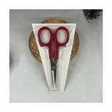 Hard Steel Nakış Dikiş Elişi Makası Kırmızı Saplı 12.5 cm Çelik Uçlu Mini Makas - 1 Adet