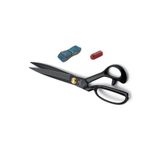 Hard Steel Terzi Makası 10 İnç 25cm Paslanmaz Çelik Somunlu Siyah Saplı Kumaş Makası HS-10