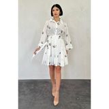 Hardal Brode Mendilli Elbise - 001-Renkli - XS