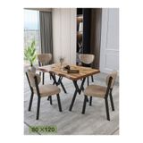 Hardalım Consept Eylül 80x120 MDF Kütük Mutfak Masası Takımı Salon Takımı Yemek Odası Takımı