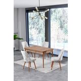 Hardalım Consept Manolya Atlantik Çam 80x130 Açılabilir Yemek Masası, Yemek Masa Takımı, 4 Kişilik Masa Sandalye