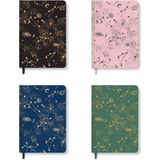 Hardcover 4'lü Çizgili Defter Seti Black+Pink+Dark Blue+Green (Star Series) - Karışık-Çok Renkli - Ciltli - 13*20