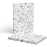 Hardcover Çizgili Beyaz 2 Adet 13X21 cm Defter - Karışık-Çok Renkli - Ciltli - 13*20