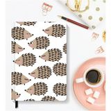 Hardcover Çizgili Kirpi 13X21 cm Defter - Karışık-Çok Renkli - Ciltli - 13*20