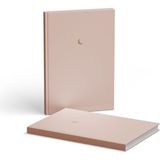 Hardcover Çizgisiz Pudra 2 Adet 13X21 cm Defter (Küçük Ay) - Karışık-Çok Renkli - Ciltli - 13*20