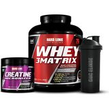 Hardline Nutrition 2300 gr Çikolata Aromalı Hardline 3Matrix Toz Sporcu Besini + 120 gr Kreatin Hediyeli