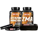 Hardline Nutrition Vitamin Mineral ZMA Seti 60 Kapsül Yetişkinler İçin Gelişmiş Besin Takviyesi