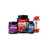 Hardline Whey 3Matrix 908 Gr Çilek + Kreatin 300 Gr + BCAA 4:1:1 Atb6 120 Tablet + Shaker