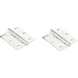 Hardware N276-972 V514 Paslanmaz Çelik Kapı Menteşeleri, 2 Paket, 2-1/2 Inç