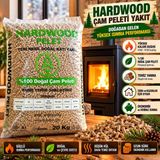 Hardwood 20 kg Çam Pelet Yakıt Yüksek Kalorili, Düşük Kül Oranı ve Dayanıklı Çuval Ambalajı ile - HARDWOOD 20KG