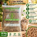 Hardwood Çam Peleti Kedi Kumu - Tozsuz, Yüksek Emici 20 kg - 40 Lt. - 40 Lt. HARDWOOD