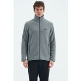 Hardy Gri Melanj Standart Kalıp Polar Erkek Sweatshirt - 88299
