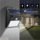 Hareket Sensörlü Güneş Enerjili LED Aydınlatma Dış Mekan Bahçe 20 LED Li - Beyaz