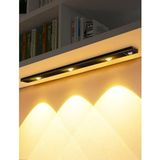 Hareket Sensörlü Ledli Gece Lambası, Parlaklık Ayarı Yapılabilir, 3000K-6000K, 3 Mod, Kablosuz, Merdiven Aydınlatması, USB Şarj Edilebilir Işık, LED Manyetik Lamba (Akasya - Siyah 60 Cm)