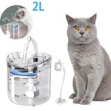 Hareket Sensörlü Otomatik Pet Su Çeşmesi Şeffaf Tasarım - 2L Kapasiteli Kedi Köpek Sebil Musluk, Sessiz Pompa, Filtreli