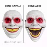 Hareketli Çene Mekanizmalı Korku Maskesi Kırmızı (5047)