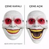 Hareketli Çene Mekanizmalı Korku Maskesi Kırmızı