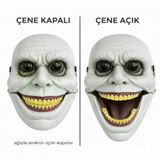 Hareketli Çene Mekanizmalı Korku Maskesi Yeşil