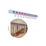Hareketli Kanca Dolap İçi Askılık 10 Kancalı 30 Cm Askı Mutfak Banyo Sütyen Kemer Takı Çanta Askısı