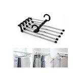 Hareketli Katlanabilir Askı Dolap Içi Kumaş Kot Pantolon Askısı 5 In 1 Eşarp Askılığı Çoklu Askılık