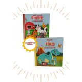 Hareketli Kitaplar-2 Li "minik Tavşan Fındık & Dinozor Dino'' 3 Boyutlu