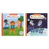 Hareketli Kitaplar 2'li Set - Ilk Keşifler Vücudumuz - Astronotlar
