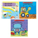 Hareketli Kitaplar 3'lü Set / Hareketli Su Parkı - Hareketli Makineler - Hareketli Oyuncaklar