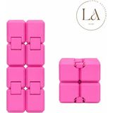 Hareketli Stres Küpü Infinity Cube – Katlanabilir Anti Stres Oyuncak | 3D Baskı Sonsuz Küp | Pembe