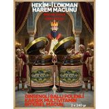 Harem 2 x 240 gr Ginsengli Bitkisel Pekmez Karışımlı Macun Anzeli Naturel Çakşır Otu Macunlu Ballı Polenli Multivitamin Bitkisel