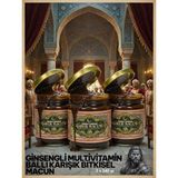 Harem 3 x 240 gr Ginsengli Bitkisel Pekmez Karışımlı Macun Anzeli Naturel Çakşır Otu Macunlu Ballı Polenli Multivitamin Bitkisel - Epimedium