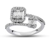 Harem Altın B11 0.51 Ct Baget Pırlanta Yüzük