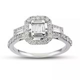 Harem Altın B12 0.63 Ct Baget Pırlanta Yüzük