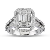 Harem Altın B16 0.85 Ct Baget Pırlanta Yüzük