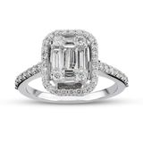 Harem Altın B17 0.72 Ct Baget Pırlanta Yüzük