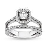 Harem Altın B6 0.50 Ct Baget Pırlanta Yüzük