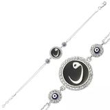 Harem Altın BR0460125 Nazarlı Vav Gümüş Kadın Bileklik