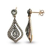 Harem Altın EK18 1.46 ct Elmas Zümrüt Pırlanta Küpe