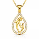 Harem Altın Gümüş Gold Damla Anne Çocuk Kolyesi