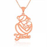 Harem Altın Gümüş Rose İsimli Anne Çocuk Sevgisi İsimli Kolye