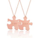 Harem Altın Gümüş Rose Kişiye Özel Puzzle İsimli Kolye