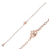 Harem Altın Gümüş Rose Lotus Çiçeği Kadın Bileklik