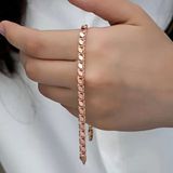 Harem Altın Gümüş Rose Pullu Zincir Kadın Bileklik