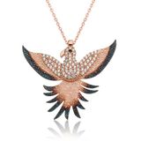 Harem Altın Gümüş Rose Zümrüdü Anka Kuşu Kolye